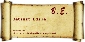 Batiszt Edina névjegykártya